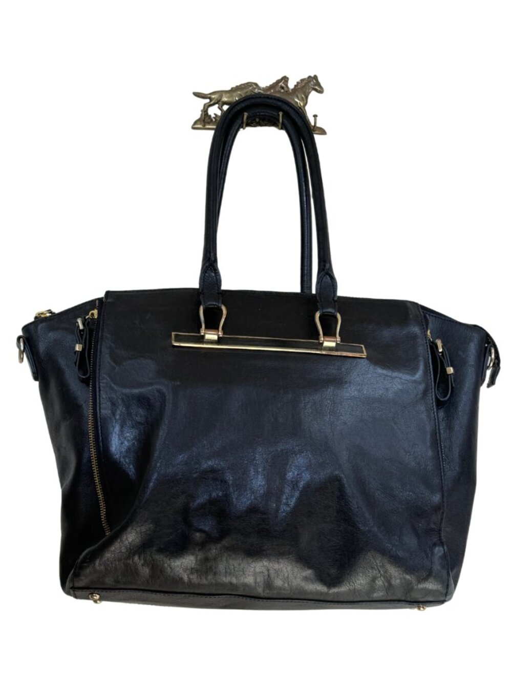 Wilsons Leather Black Leather Office to Weekend Tote